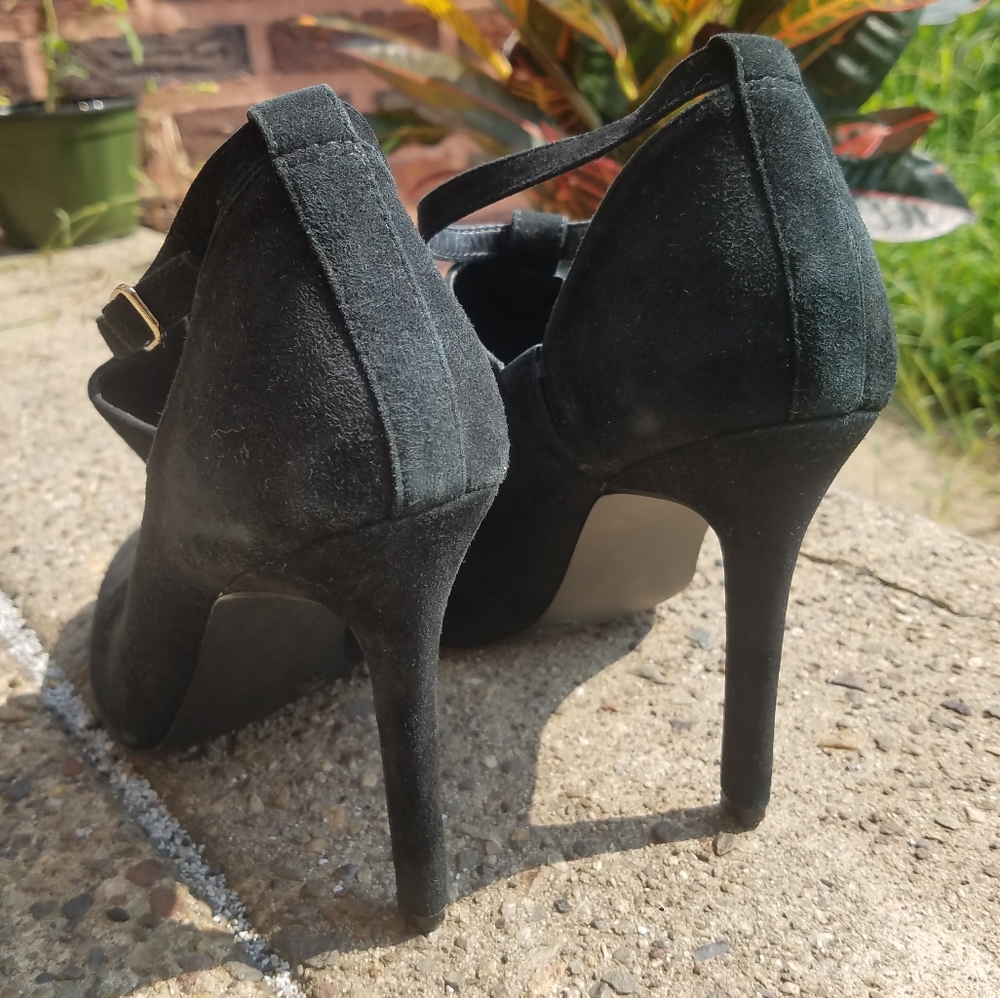 Black suede stiletto heels - Picture 3 of 4